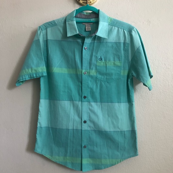 Boys Calvin Klein short sleeve button up - Picture 1 of 8